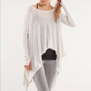 Lululemon Enlightened Pullover - Heathered White